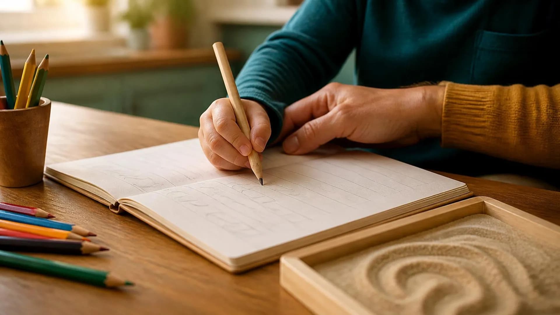كيف تبدأ تعليم طفلك كتابة الحروف العربية في البيت؟ خطوات عملية مع الحصص عن بُعد (أونلاين)